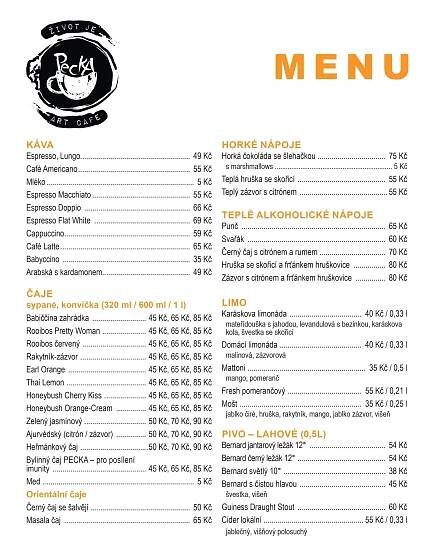 Menu – PECKA ArtCafé