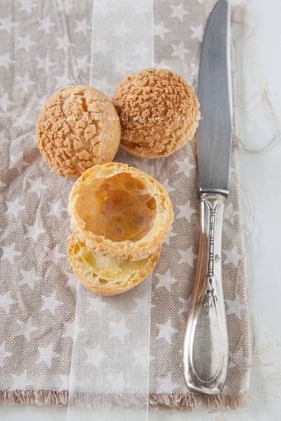 choux craquelin: l'interno
