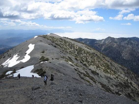 Looking back down the final ascent