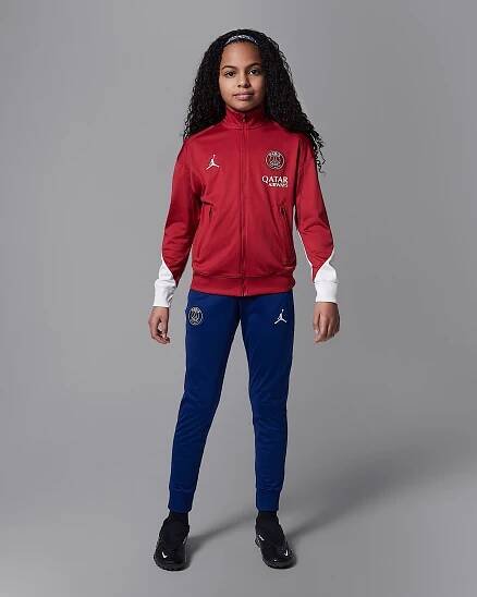 Paris Saint-Germain Strike Fourth Older Kids' Jordan Dri-FIT Football Knit Tracksuit - Wings Jordan Red/Blue Void/Phantom/Phantom