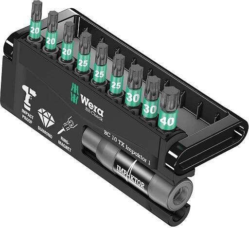 Wera 8767-9/IDC 05057688001 sada bitů, 10dílná, TORX, 1/4" (6,3 mm)