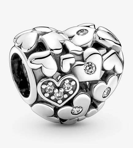 PANDORA Přívěsek Třpytivé děrované srdce - 791061C01