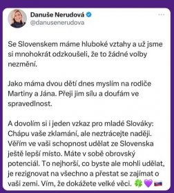 Danuše Nerudová na LinkedIn: Ke slovenským volbám