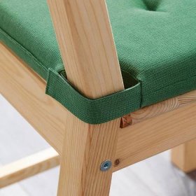 JUSTINA Sedák na židli, zelená, 42/35x40x4 cm