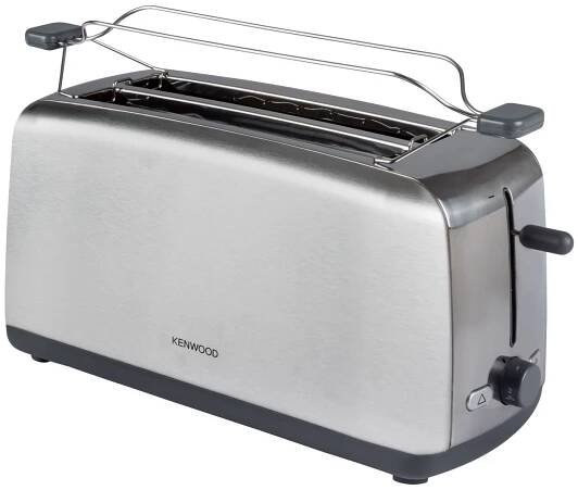 Chrómový toustovač Kenwood se dvěma štěrbinami.