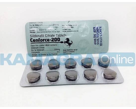 Blister s tabletami Cenforce 200 mg – Tablety obsahující Sildenafil citrate