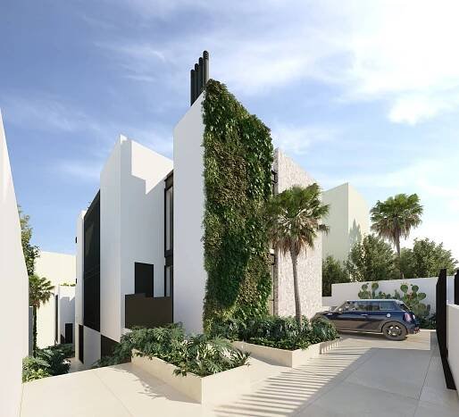 Plot with sea view and license for four condominiums Palma