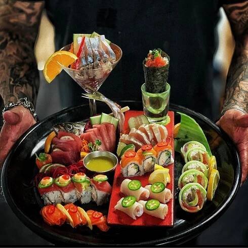 different sushi rolls