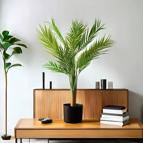 UMĚLÁ PALMA 80 cm AREKA v květináči jako živý realistický vysoký stromek EAN (GTIN) 5905884185407