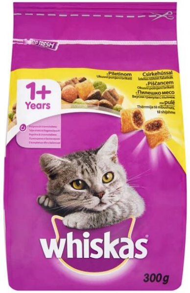 Whiskas granule s kuřecím 300 g