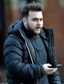 A woman has told a court that police officer Jordan Masterson (pictured) took advantage of her when she was 'drunk and vulnerable' and denied that he froze after she initiated sex