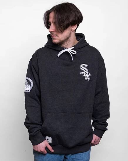 Mikina New Era Heritage Oversized Hoody Chicago White Sox Heather Graphite / Off White