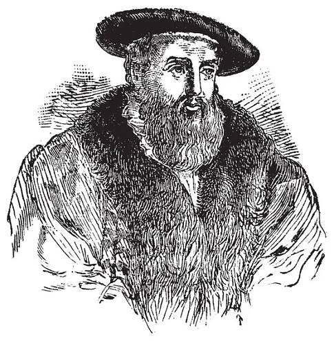 Johannes Kepler 1571-1630, byl německý matematik, astronom a astrolog, vintage kreslení čar nebo gravírování obrázku — Ilustrace