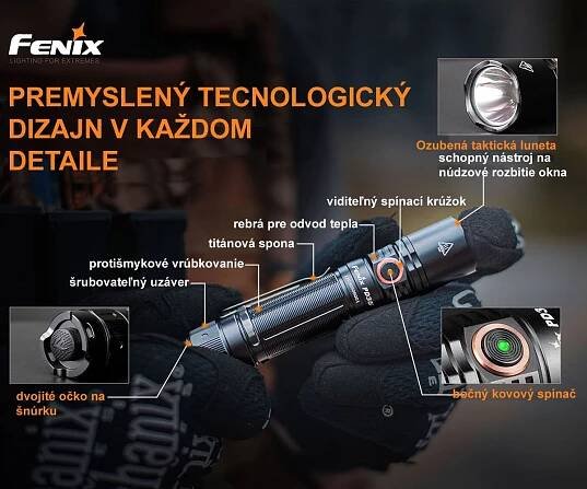LED nabíjateľná baterka FENIX PD35 V3.0, 1700 Lumen