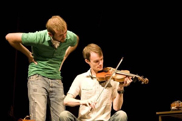 Liam Gerrard and Andrew Mathys in  Blunderbuss.  Photo by Jenny Aston. 