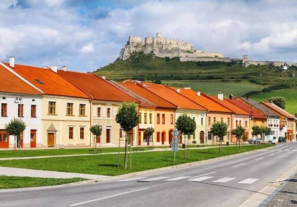 spisske podhradie - spišský hrad - stock snímky, obrázky a fotky