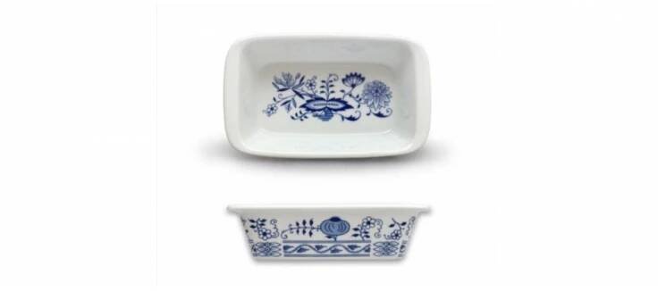 mísa zapékací obdélník 17 cm cibulák Henriette henrieta Saphyr Thun 1 ks cibulákový porcelán Nová Role