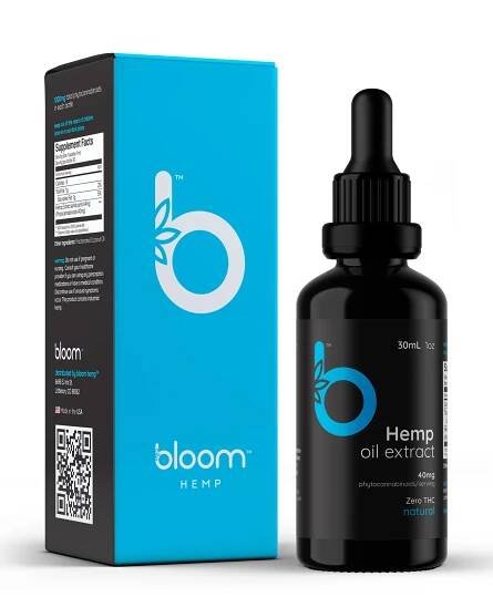 Bloom Hemp Zero THC Natural Tincture
