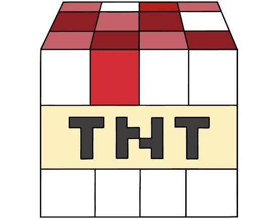 Omalovánka Minecraft Tnt