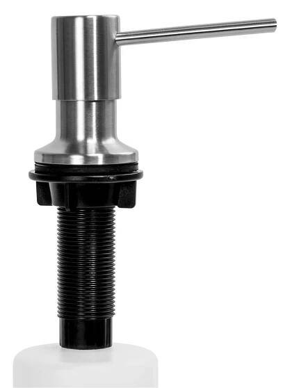 Kulatý dávkovač REA 300 ml k zabudování do dřezu - inox (broušený nikl)