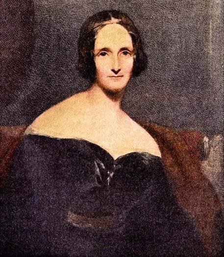 Mary Wollstonecraft Shelley - portrait. British author, 1797 - 1851. Author of Frankenstein. Married to Percy B Shelley. Daughter of Mary Wollstonecraft and William Godwin. 