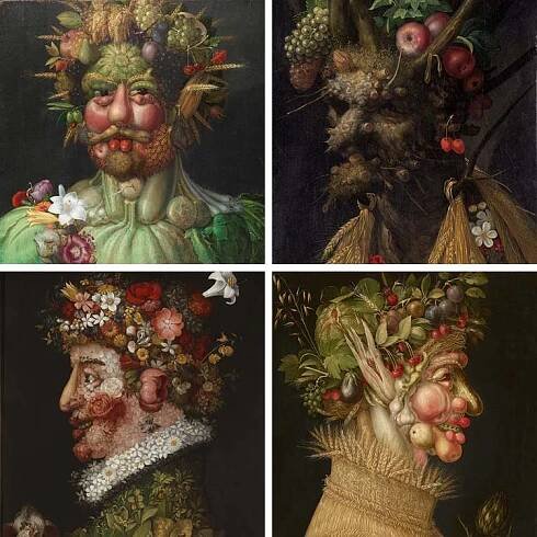 ARCIMBOLDOVY ALEGORICKÉ KOLÁŽE Z OVOCE A ZELENINY – CREATIVELIFE.CZ – UMĚNÍ, SVOBODA, KREATIVNÍ ŽIVOT