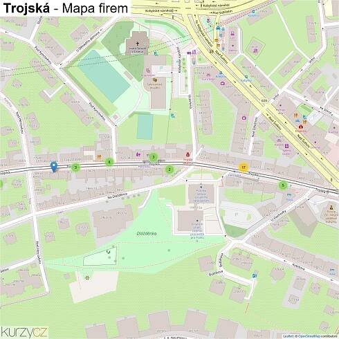 Trojská - mapy | Kurzy.cz