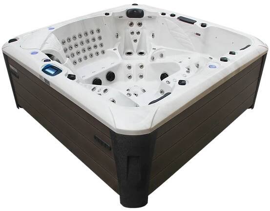 Poséidon Spa Divine Line RHODÉ M+L Midnight Opal/šedé bednění | Dům vířivek