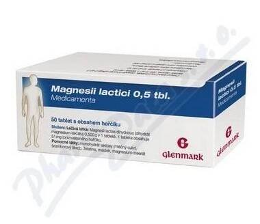 MAGNESII LACTICI 0,5 TBL. MEDICAMENTA POR 0,5G TBL NOB 50