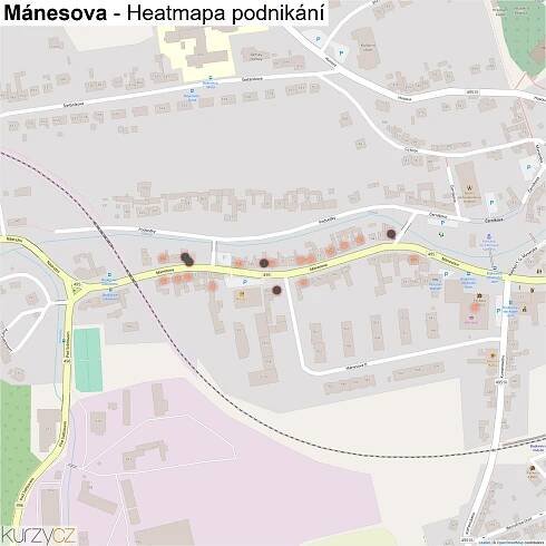 Mánesova - mapy | Kurzy.cz
