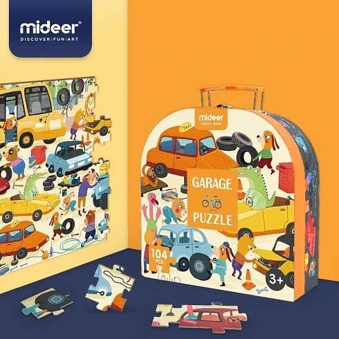 Mideer puzzle - Moje garáž, dárkové balení