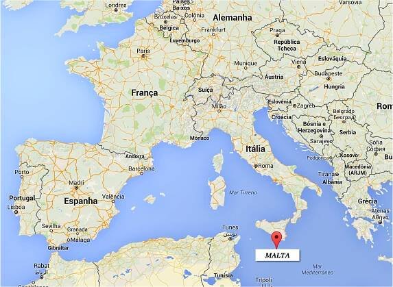 Localização - Onde fica Malta? | mapa: Google Maps