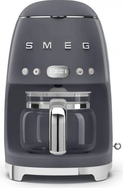 Smeg DCF02GREU, Kávovar na překapávanou kávu, 1,4 l, Mletá káva, 1050 W, Šedá