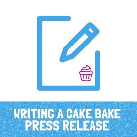 a pencil writing on paper, words writing your cake bake press release