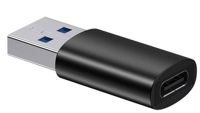 Redukce Baseus (ZJJQ000103) Mini OTG USB-A (samice) na USB-C (samec) černá