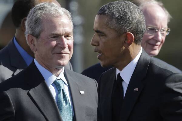 George W. Bush and Barack Obama