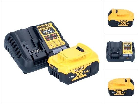Startovací sada akumulátorů DeWalt DCB 1104 P1 12 V / 18 V 1x akumulátor 5,0 Ah + nabíječka DCB 1104