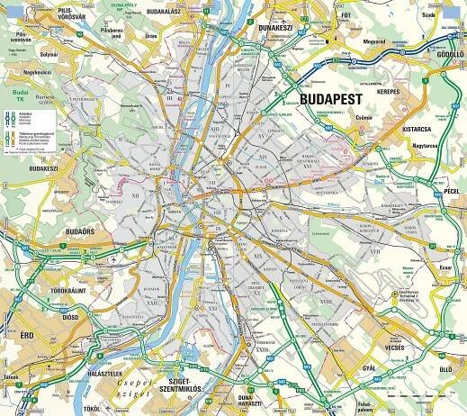 Budapest roads map