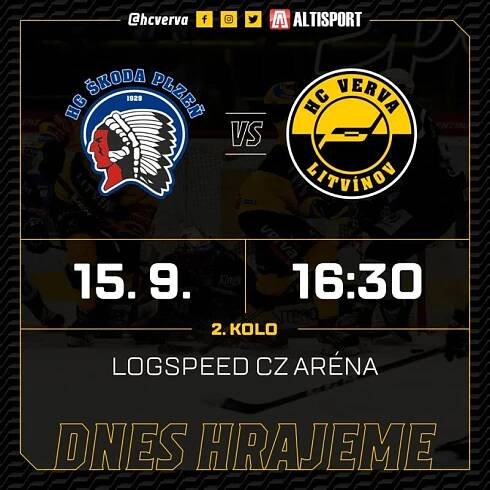 Dnes se utká HC Verva Litvínov s plzeňskými indiány