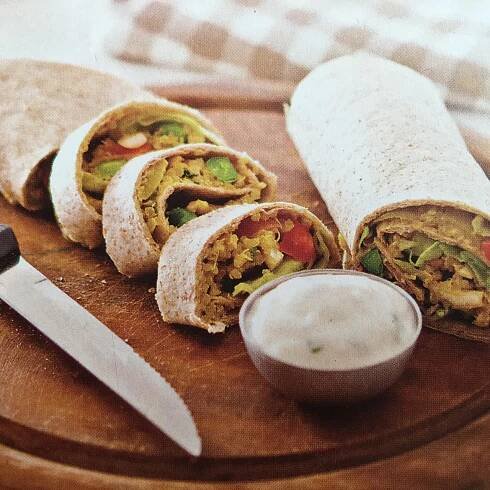 Wrap s kari quinoou / Recepty