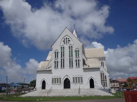 St. George's Cathedral in Georgetown Guyana tallest wooden church in world best tourist attraction guyana
