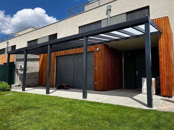 Renovace rhombus obkladu a hliníková pergola v Újezdě | KKN works