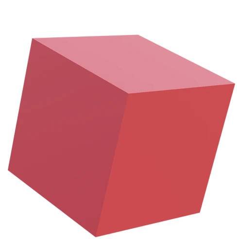 big red plain cube