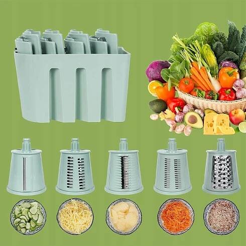 SÝROVÝ STROJ NA STROUHÁNÍ BRAMBOR ZELENINY KRÁJEČ STRUHADLA 5X ORGANIZÉR SADA za 572.00CZK - Allegro