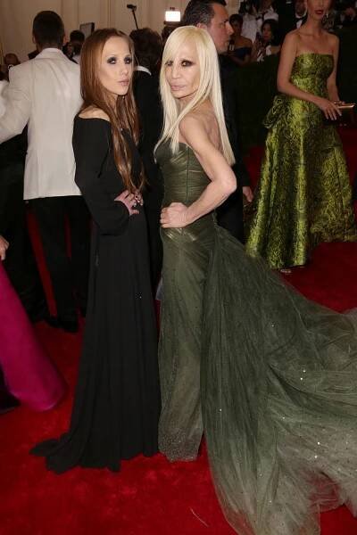 Allegra Versace and Donatella Versace