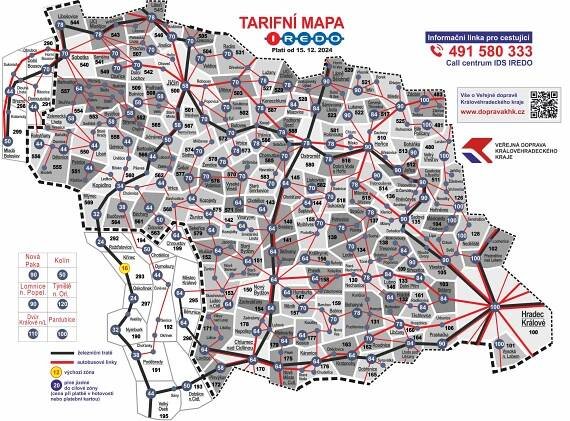 Tarifní mapy – IREDO