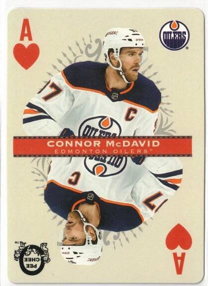 Connor McDavid - 2021-22 O-Pee-Chee #ACE-HEARTS - Playing Cards - Hokejové karty