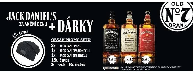 JACK DANIELS WH. 40% promoset 4x 1l - 11/2023 15 x zimní čepice - | JASO