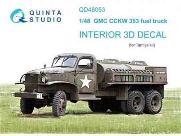 QUINTA 1/48 GMC CCKW 353 fuel truck 3D-Printed & Color Int.