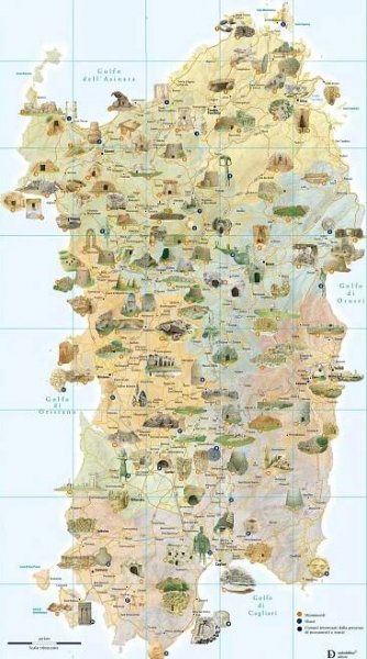 Sardinie: Mapa🗺️ – Letiště, Kde se leží? PDF ke stažení